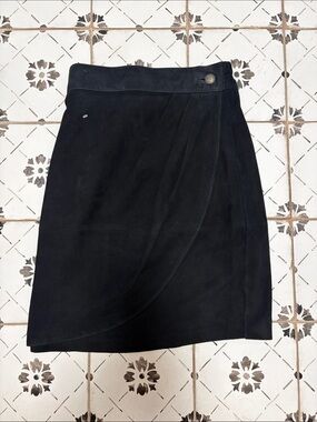 Express vintage Black Suede Skirt